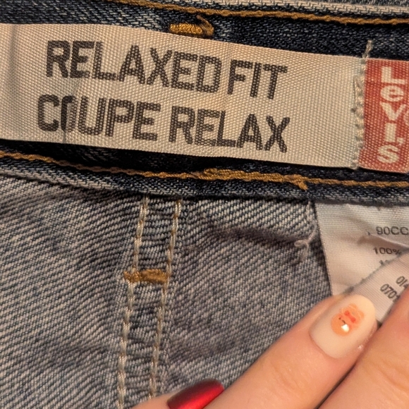 Vintage | Levi's Relaxed Fit 100% Cotton Denim Tapered Jeans - Picture 7 of 12
